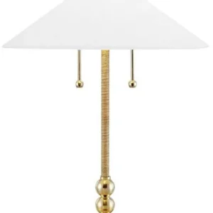 Casa Padrino Luxus Tischleuchte Antik Messing / Weiß Ø 45,7 x H. 61 cm - Tischlampe mit rundem Glas Lampenschirm Schnäppchen