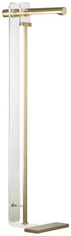 Top-Seller Casa Padrino Designer LED Stehleuchte Antik Messingfarben 37,5 x 25,4 x H. 111,8 cm - Moderne Stehlampe - Wohnzimmer Lampe - Luxus Qualität