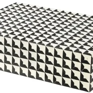 Preiswert Casa Padrino Designer Schmuckkasten mit Deckel Schwarz / Weiß 40 x 30 x H. 10 cm - Schmuckschatulle - Aufbewahrungsbox - Luxus Qualität