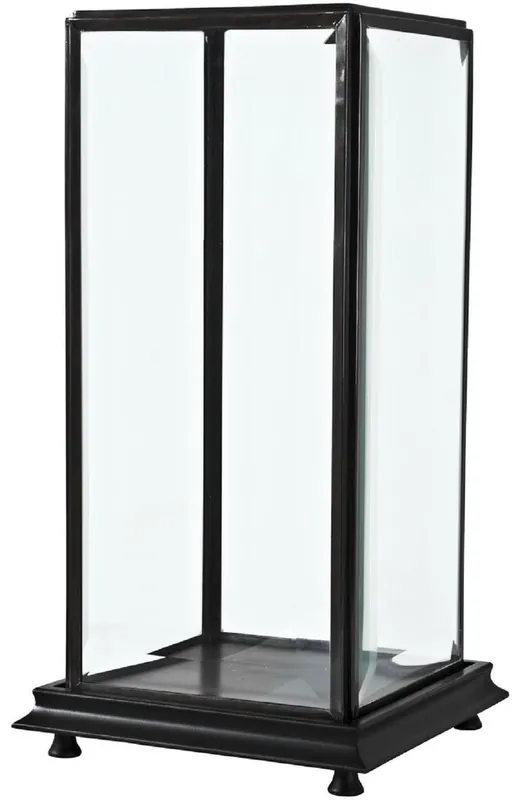 Sonderaktion Casa Padrino Luxus Tischvitrine Antik Bronze / Schwarz 22 x 22 x H. 52,5 cm - Wohnzimmer Dekoration