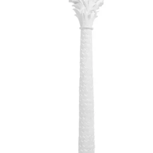Preisknaller Casa Padrino Luxus Wanddeko Palme Mattweiß 260 x H. 260 cm - Kunstharz Palme - Luxus Deko Accessoires