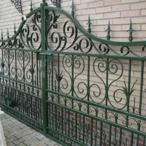 Casa Padrino Jugendstil Einfahrtstor Grün 336 x H. 206 cm - Doppelflügeltor - Metalltor - Barock & Jugendstil Garten Accessoires Neu Im Sortiment