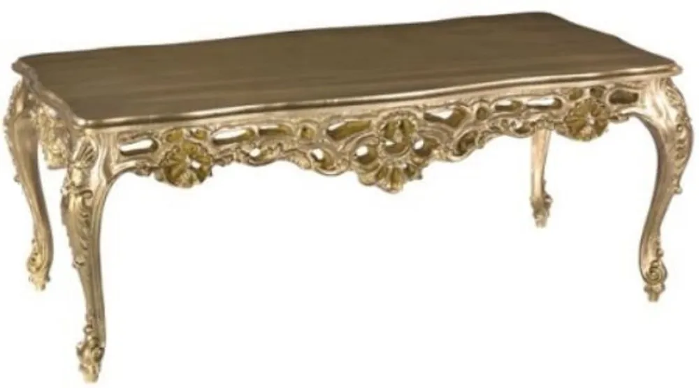 Mega-Angebot Casa Padrino Luxus Barock Couchtisch Bronze-Gold 109 x 57 x H. 44 cm - Prunkvoller Wohnzimmertisch - Barock Wohnzimmer Möbel - Luxus Qualität - Made in Italy