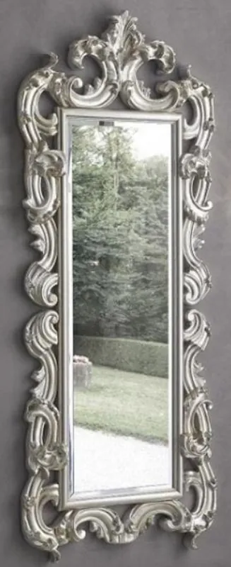 Neuheit Casa Padrino Luxus Barock Spiegel Silber 86 x 8 x H. 203 cm - Barock Garderobenspiegel - Möbel im Barockstil