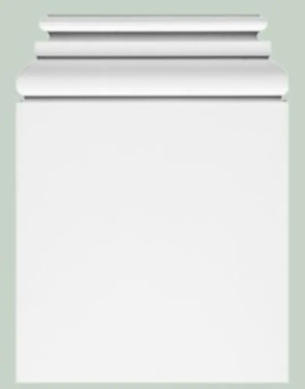 Casa Padrino Barock Wanddeko Sockel Weiß 39 x 6,5 x H. 53,5 cm - Deko Zierelement Säulenfuß Meistverkauft