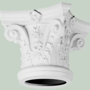 Schnäppchen Casa Padrino Barock Wanddeko Säulen Kopfteil Weiß 36 x 36 x H. 30 cm - Barock Deko Zierelement - Deko Accessoires