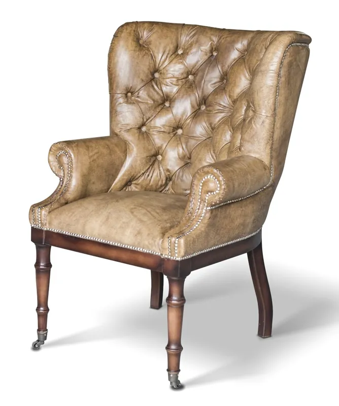 Neue Kollektion Casa Padrino Chesterfield Echtleder Sessel Vintage Leder mit Rollen - Luxus Wohnzimmer Ohrensessel Möbel Büffelleder Sessel