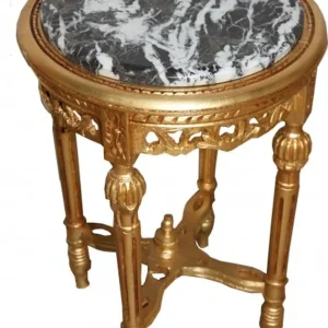 Casa Padrino Barock Beistelltisch Rund Gold 53 x 38 cm Antik Stil - Möbel Top-Preis