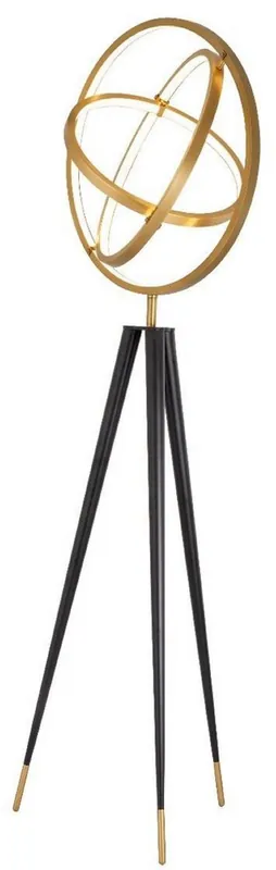 Online Kaufen Casa Padrino Designer LED Stehleuchte Antik Messing / Schwarz Ø 70 x H. 205 cm - Moderne Dreibein Stehlampe - Wohnzimmer Lampe - Luxus Qualität