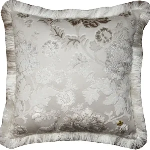 Online Kaufen Luxus Kissen Pompöös by Casa Padrino von Harald Glööckler Elegance Collection Barock Muster Creme / Creme 50 x 50 cm - Luxuskissen