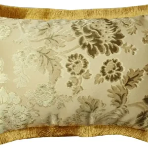 Luxus Kissen Pompöös by Casa Padrino von Harald Glööckler Elegance Collection Barock Muster Gold / Gold 35 x 55 cm - Luxuskissen Neuheit