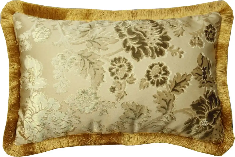 Luxus Kissen Pompöös by Casa Padrino von Harald Glööckler Elegance Collection Barock Muster Gold / Gold 35 x 55 cm - Luxuskissen Neuheit