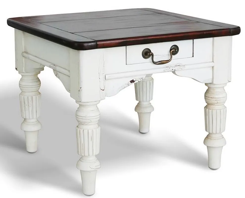 Solange Der Vorrat Reicht Casa Padrino Landhausstil Couchtisch 60 x 60 x H. 45 cm - Verschiedene Farben - Massivholz Wohnzimmertisch mit Schublade - Wohnzimmer Möbel