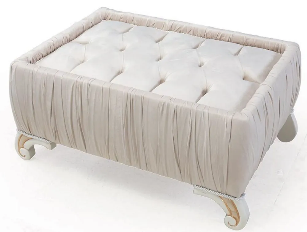 Ausverkauf Casa Padrino Luxus Barock Beistelltisch Hellrosa / Weiß / Gold 91 x 63 x H. 42 cm - Wohnzimmermöbel