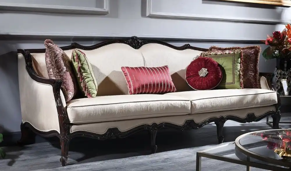 Solange Der Vorrat Reicht Casa Padrino Luxus Barock Sofa Creme / Braun 260 x 90 x H. 95 cm - Wohnzimmer Sofa im Barockstil - Barock Möbel