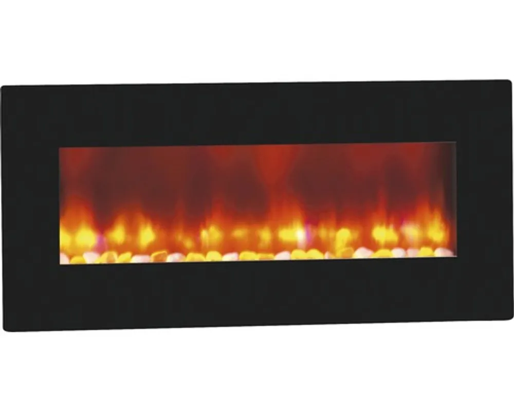 Wochenendangebot Casa Padrino Luxus LED Wandkamin Schwarz 98 x 45 cm - Elekro Wand Kamin