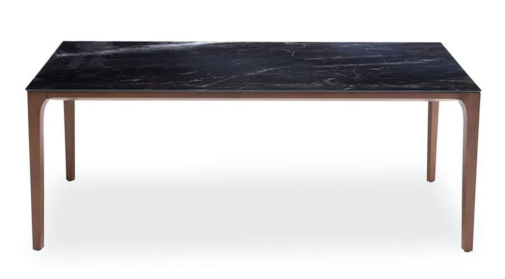 Casa Padrino Luxus Designer Esstisch mit Glasplatte in Halb Edelstein Optik - High Class Esszimmer Tisch Jetzt Kaufen