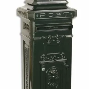 Schnäppchen Casa Padrino Jugendstil Stand Briefkasten Dunkelgrün - Englischer Antik Stil Briefkasten Postkasten - Nostalgie