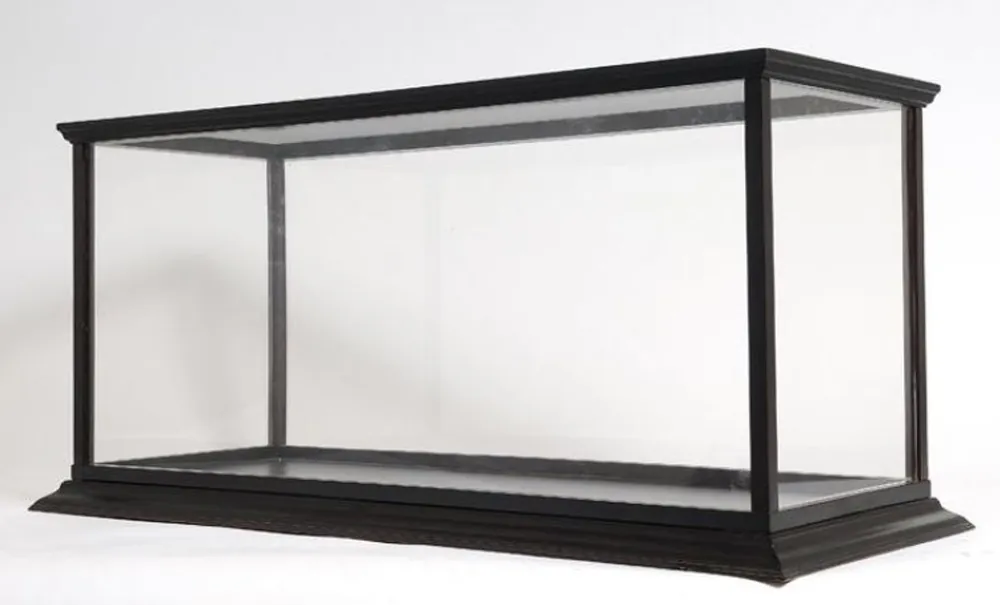 Preisknaller Casa Padrino Luxus Modelboot Vitrine 100,3 x 40,6 x H. 45,7 cm - Modellbau Vitrine - Modellbau Deko Accessoires