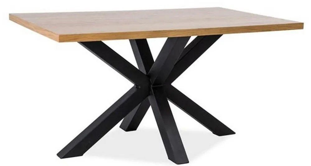 Preiswert Casa Padrino Designer Massivholz Esstisch Naturfarben / Schwarz - Verschiedene Größen - Küchentisch mit massiver Eichenholz Tischplatte - Küchen Möbel