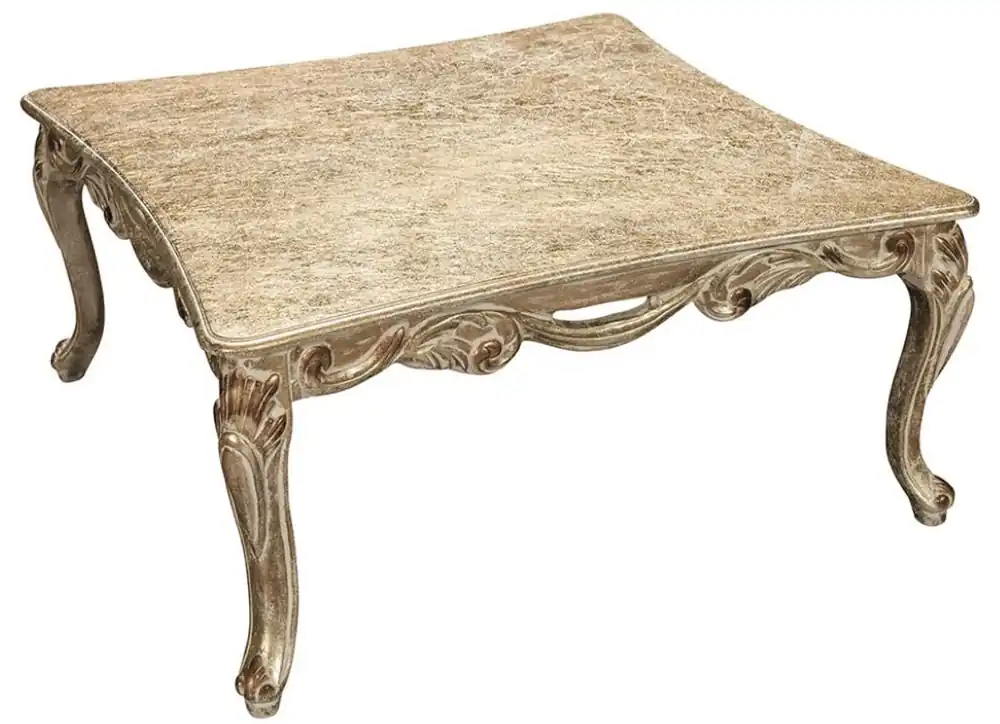 Casa Padrino Luxus Barock Couchtisch Antik Gold 100 x 100 x H. 45 cm - Quadratischer Antik Stil Wohnzimmertisch - Wohnzimmer Möbel im Barockstil Neuheit