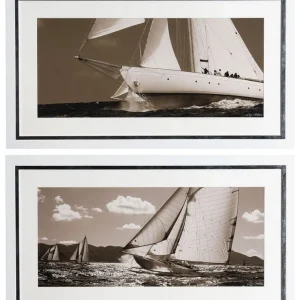 Casa Padrino Luxus Bilder Set Yachten Segelschiffe 110 x H. 60 cm - Kunstdrucke - Wandbilder - Luxus Wanddeko Begrenztes Angebot