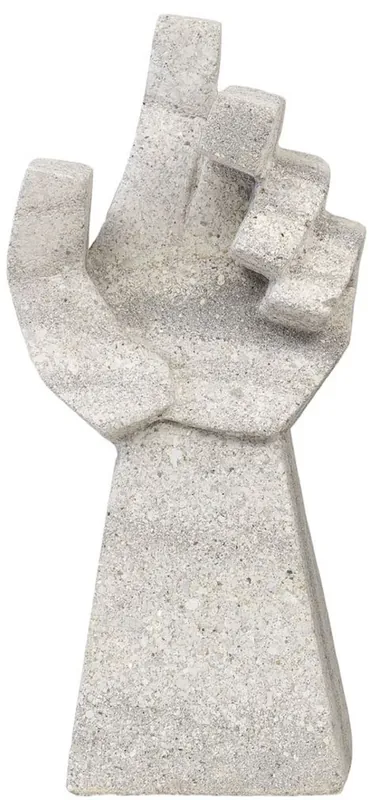 Schnäppchen Casa Padrino Designer Sandstein Skulptur Hand Grau 18 x 13 x H. 41 cm - Deko Accessoires - Gartendeko