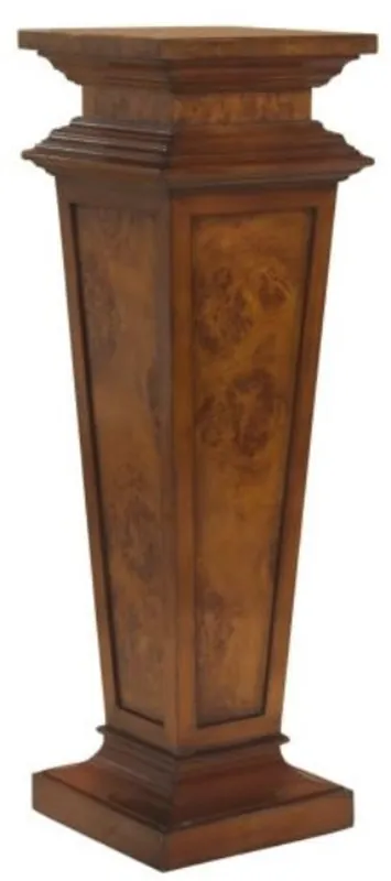 Casa Padrino Luxus Barock Säule Braun 33 x 33 x H. 105 cm - Edle Deko Säule aus hochwertigem Wurzelholz - Barock Deko Accessoires Preiswert