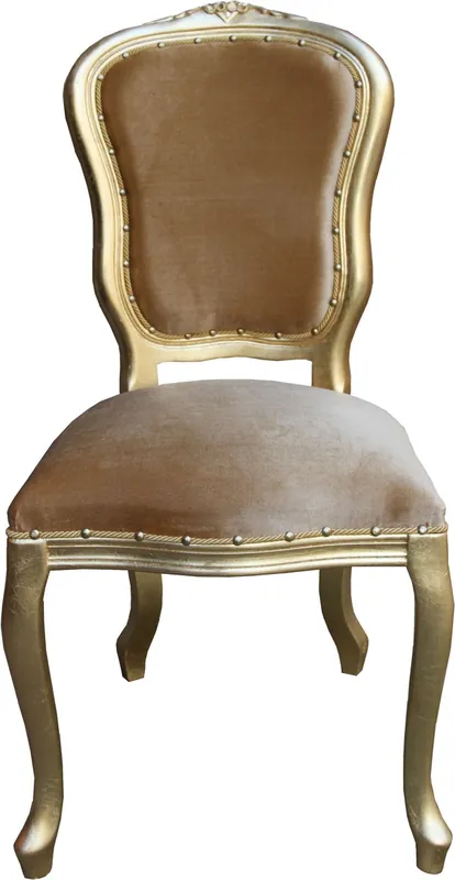 Casa Padrino Barock Luxus Esszimmer Stuhl Louis Gold / Gold - Barock Möbel Neue Ware