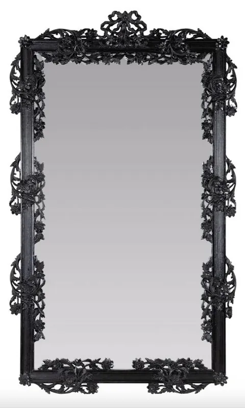 Bestpreis Casa Padrino Barock Spiegel / Wandspiegel Schwarz 122 x H. 224 cm - Barockstil Möbel