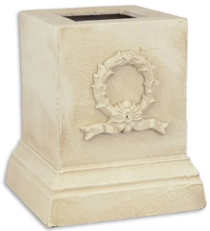 Bestpreis Casa Padrino Barock Deko Sockel Weiß 17,1 x 17,1 x H. 19,8 cm - Gusseisen Sockel im Barockstil - Barock Deko Accessoires