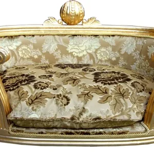 Rabatt Pompöös by Casa Padrino Luxus Barock Hunde & Katzenbett Gold Bouquet Muster / Gold von Harald Glööckler