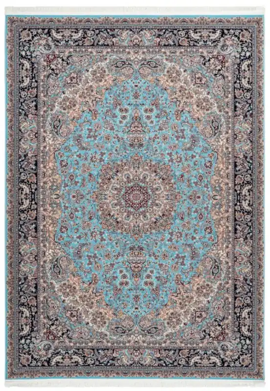 Letzte Chance Casa Padrino Luxus Kunstfaser Teppich mit Fransen Mehrfarbig - Verschiedene Größen - Rechteckiger Wohnzimmer Teppich im Orientalischen Stil