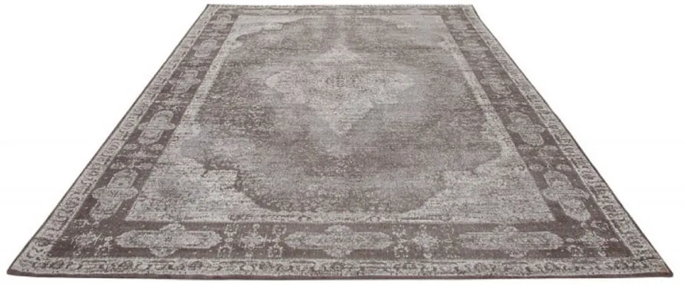 Super-Preis Casa Padrino Vintage Wohnzimmer Teppich Hellgrau 160 x 240 cm - Rechteckiger Baumwoll Teppich - Wohnzimmer Deko Accessoires