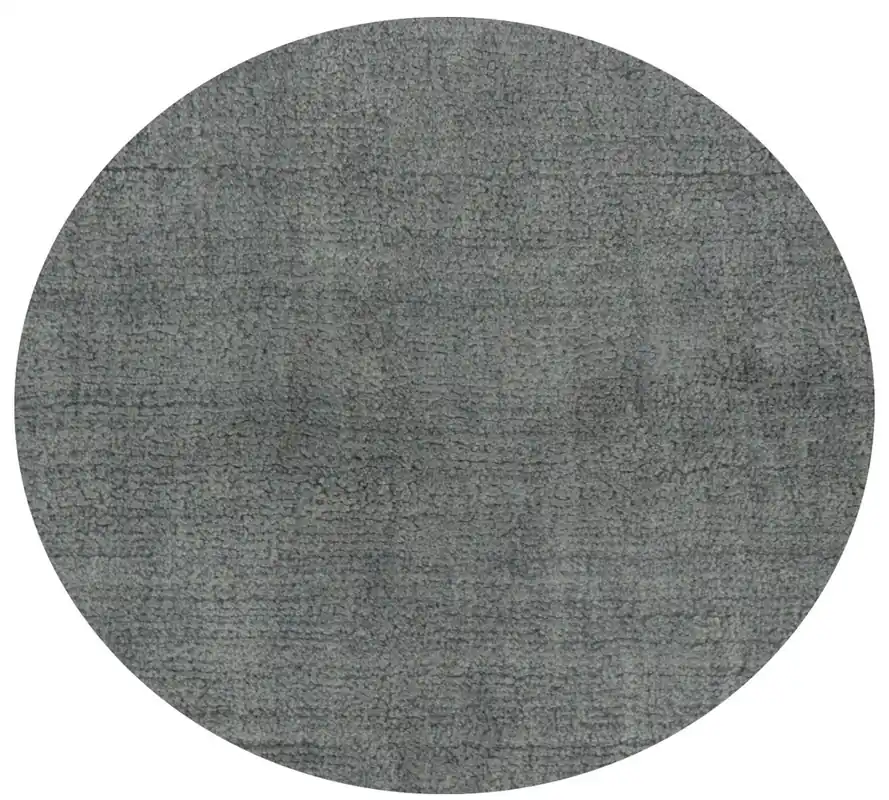 Letzte Chance Casa Padrino Luxus Wohnzimmer Teppich Grau Ø 280 cm - Runder Viskose Teppich - Luxus Qualität - Wohnzimmer Deko Accessoires