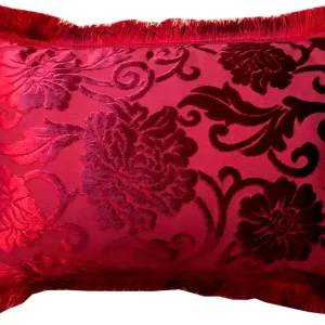 Luxus Kissen Pompöös by Casa Padrino von Harald Glööckler Elegance Collection Barock Muster Bordeaux 35 x 55 cm - Luxuskissen Billig