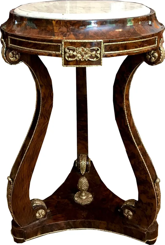 Casa Padrino Barock Beistelltisch Mahagoni / Bronze H70 x 45cm - Ludwig XVI Antik Stil Tisch - Möbel Preiswert