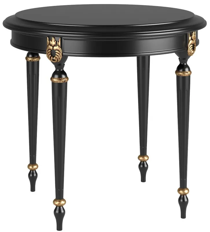 Sale Casa Padrino Luxus Barock Beistelltisch Schwarz / Antik Gold Ø 60 x H. 60 cm - Edler runder Tisch im Barockstil - Barock Wohnzimmer Möbel