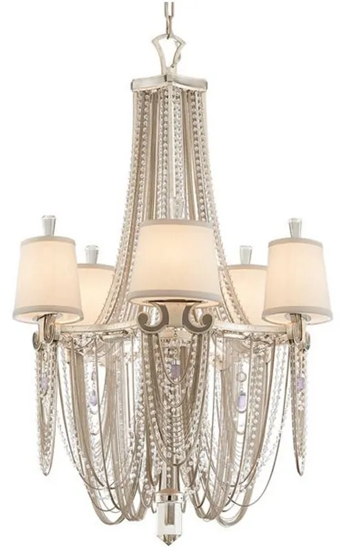 Günstig Casa Padrino Luxus Barock Kronleuchter Silber / Creme Ø 66 x H. 104 cm - Prunkvoller Hotel & Restaurant Kronleuchter im Barockstil