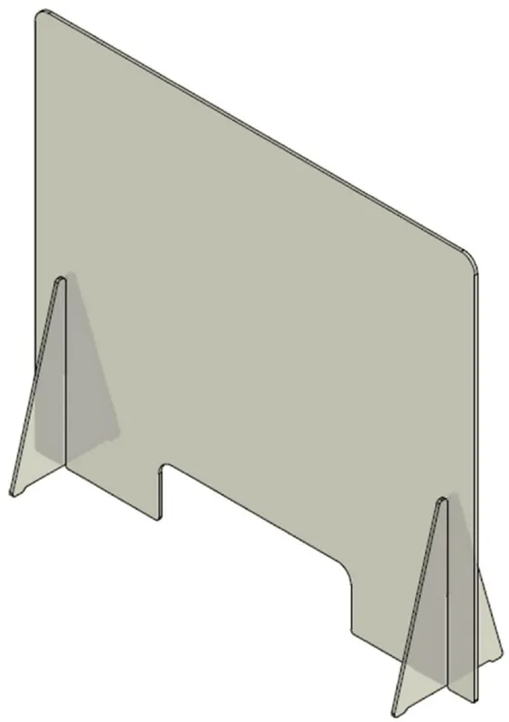Online Kaufen Casa Padrino Kunststoff Trennscheibe mit Durchreiche Transparent 100 x H. 70 cm - Schreibtisch Empfangstheken Theken Spuckschutz Covid-19 Corona Sicherheitsscheibe