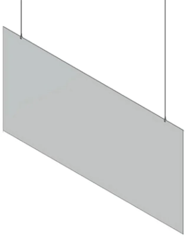 Casa Padrino Kunststoff Hänge-Trennscheibe Transparent 100 x H. 80 cm - Schreibtisch Empfangstheken Theken Spuckschutz Covid-19 Corona Sicherheitsscheibe Neue Kollektion