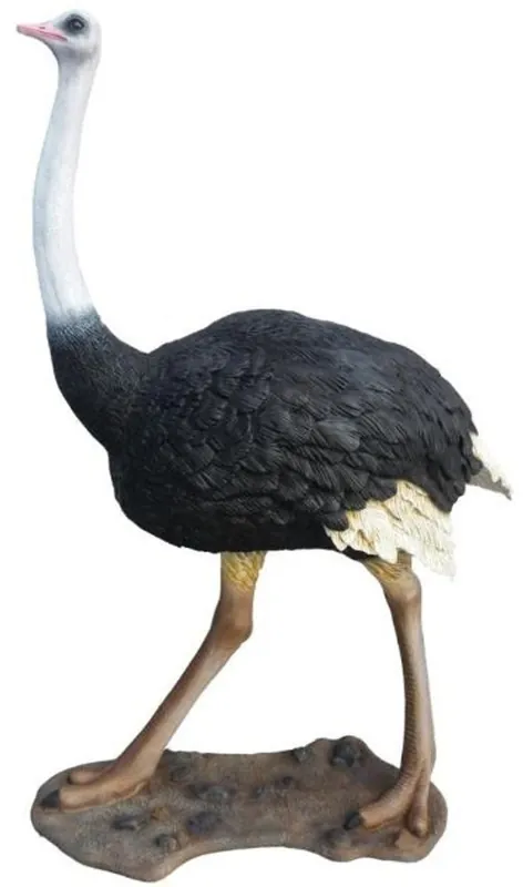 Saisonangebot Casa Padrino Deko Skulptur Strauß Vogel Mehrfarbig H. 205 cm - Lebensgroße Deko Tierfigur - Wetterbeständige Gartendekofigur