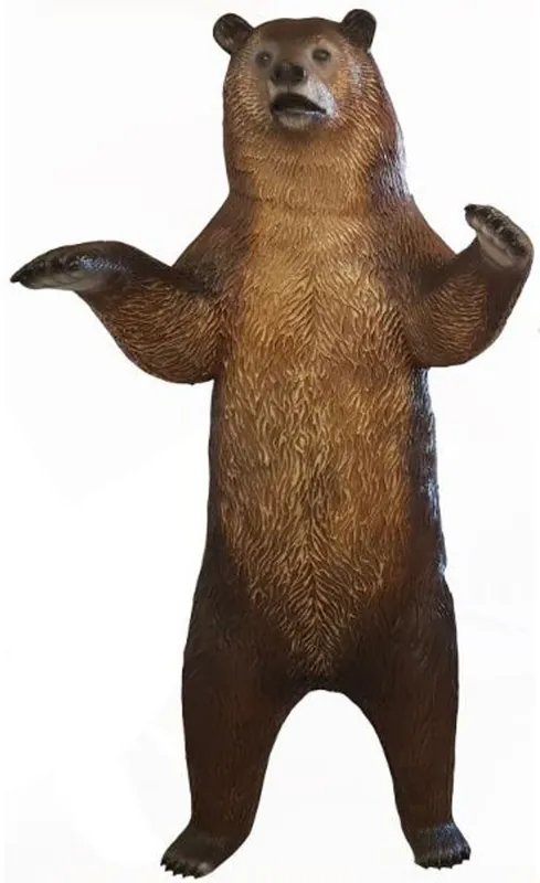 Super-Preis Casa Padrino Deko Skulptur Bär Braun / Schwarz 118 x H. 240 cm - Lebensgroße Deko Tierfigur - Wetterbeständige Gartendekofigur