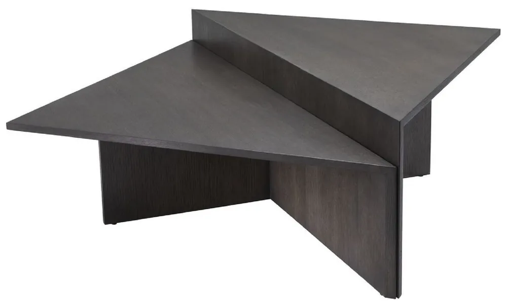 Casa Padrino Luxus Couchtisch Set Mokkafarben - 2 Eichenfurnier Wohnzimmertische - Wohnzimmer Möbel - Luxus Qualität Preisknaller