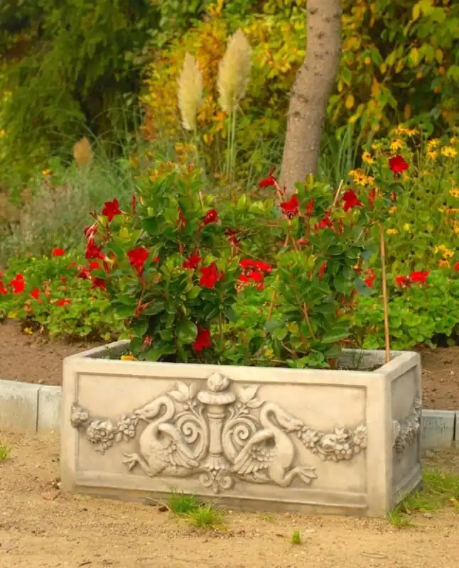 Günstig Casa Padrino Barock Blumenkübel Antik Creme 36 x 81 x H. 43 cm - eckiges Blumengefäß im Barockstil - Blumenkübel - Pflanzkübel Jugendstil