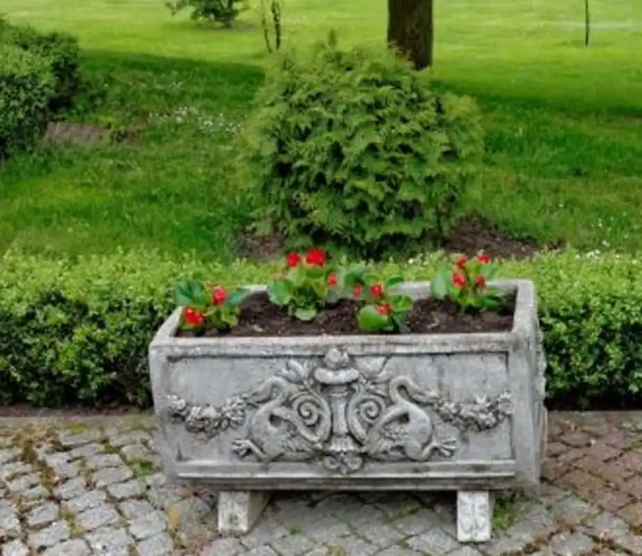 Preis Gesenkt Casa Padrino Barock Blumenkübel Antik Grau 36 x 81 x H. 43 cm - eckiges Blumengefäß im Barockstil - Blumenkübel - Pflanzkübel Jugendstil
