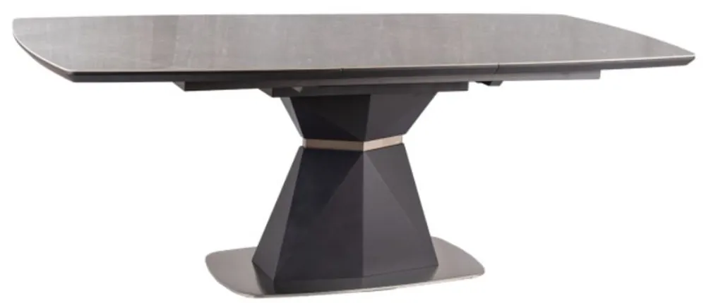 Sonderangebot Casa Padrino Luxus Esstisch Grau / Matt Anthrazit 160-210 x 90 x H. 76 cm - Moderner ausziehbarer Esszimmertisch mit Keramikplatten in Marmoroptik - Luxus Esszimmer Möbel