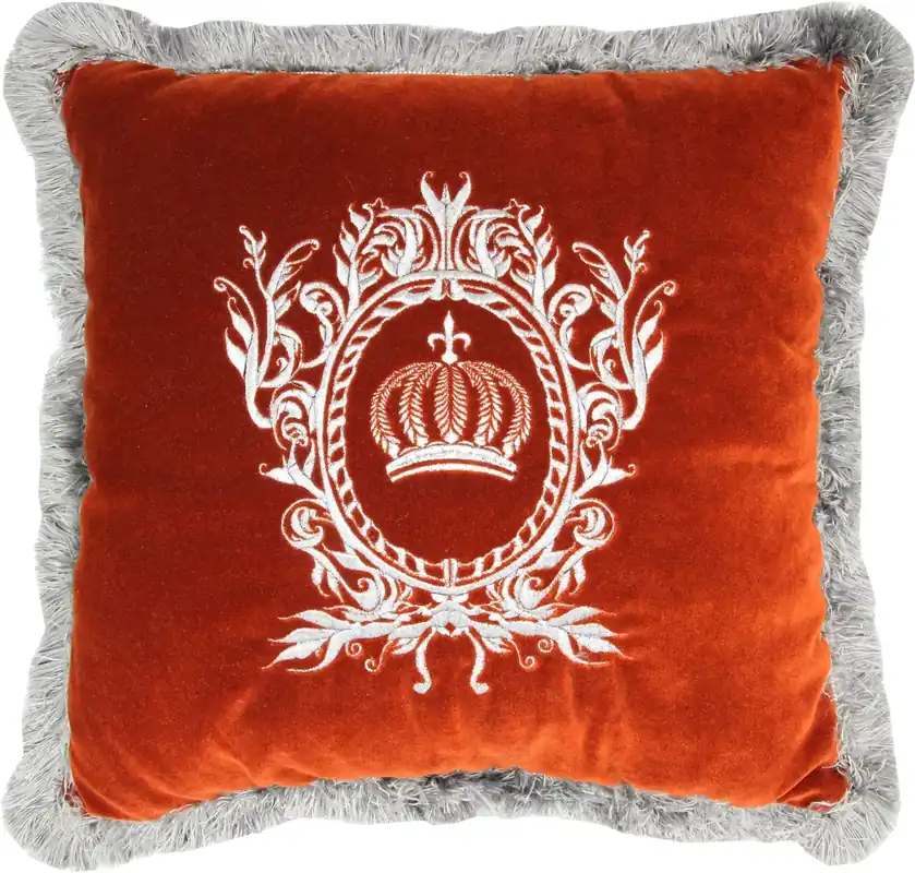 Rabatt Harald Glööckler Luxus Deko Kissen Pompöös by Casa Padrino Bordeaux Rot / Silber - Glööckler Kissen