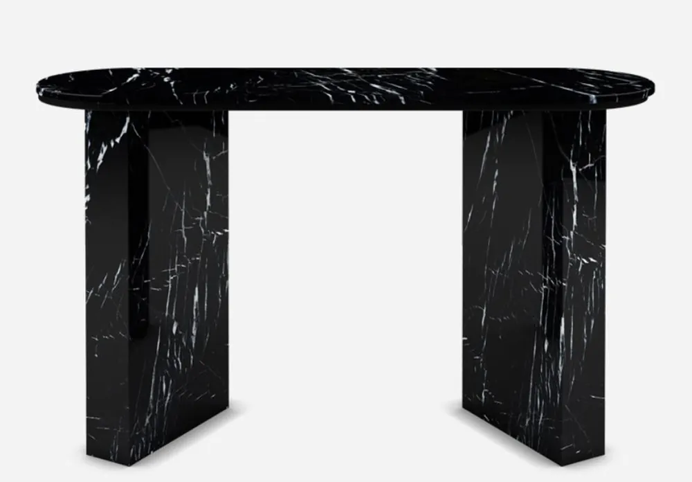 Neu Im Sortiment Casa Padrino Luxus Marmor Konsole Schwarz 150 x 45 x H. 90 cm - Moderner Konsolentisch aus hochwertigem Marmor - Luxus Möbel