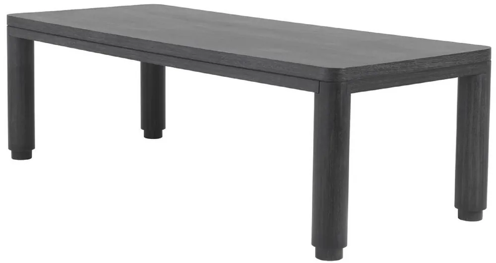 Casa Padrino Luxus Esstisch Anthrazitgrau 240 x 100 x H. 76 cm - Massivholz Küchentisch - Rechteckiger Esszimmertisch - Luxus Esszimmer Möbel Zertifiziert